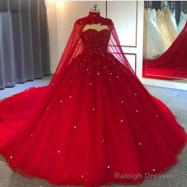 Red Ball Gown Wedding Dresses Crystals Sweet 16 Quinceanera Dress Secondary image