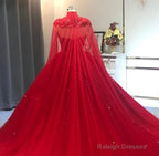Red Ball Gowns Wedding Dress Crystals Sweet 16 Quinceanera Dresses