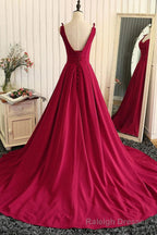 Red Fashionable Long Prom Gowns, Red Prom Dress