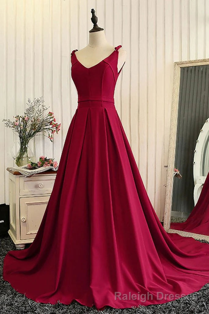 Red Fashionable Long Evening Gown, Red Prom Dress Main image