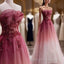 Red Gradient Prom Dresses Vintage Strapless Red Wedding Dresses Prom Dresses
