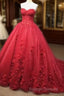 Red Lace Prom Dress With Train