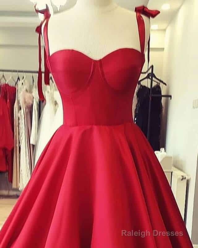 Red Satin Knee Length Corset Dress Secondary image
