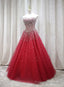 Red Sparkle Prom Dress , Handmade Charming Formal Gowns, Prom Dress