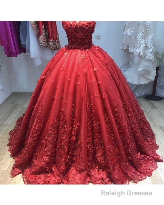 Red Sweetheart Ball Gown Dresses For Sweet 16 Secondary image