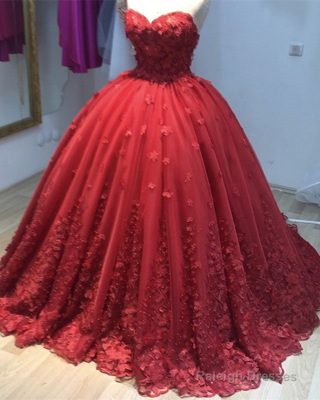 Red Sweetheart Ball Gown Dresses For Sweet 16 Main image