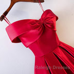 Red Tea Length Prom Dress Red Tea Length Prom Bridesmaid Dress