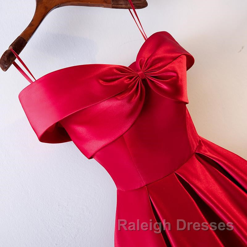 Red Tea Length Prom Dress Red Tea Length Prom Bridesmaid Dress