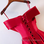 Red Tea Length Prom Dress Red Tea Length Prom Bridesmaid Dress