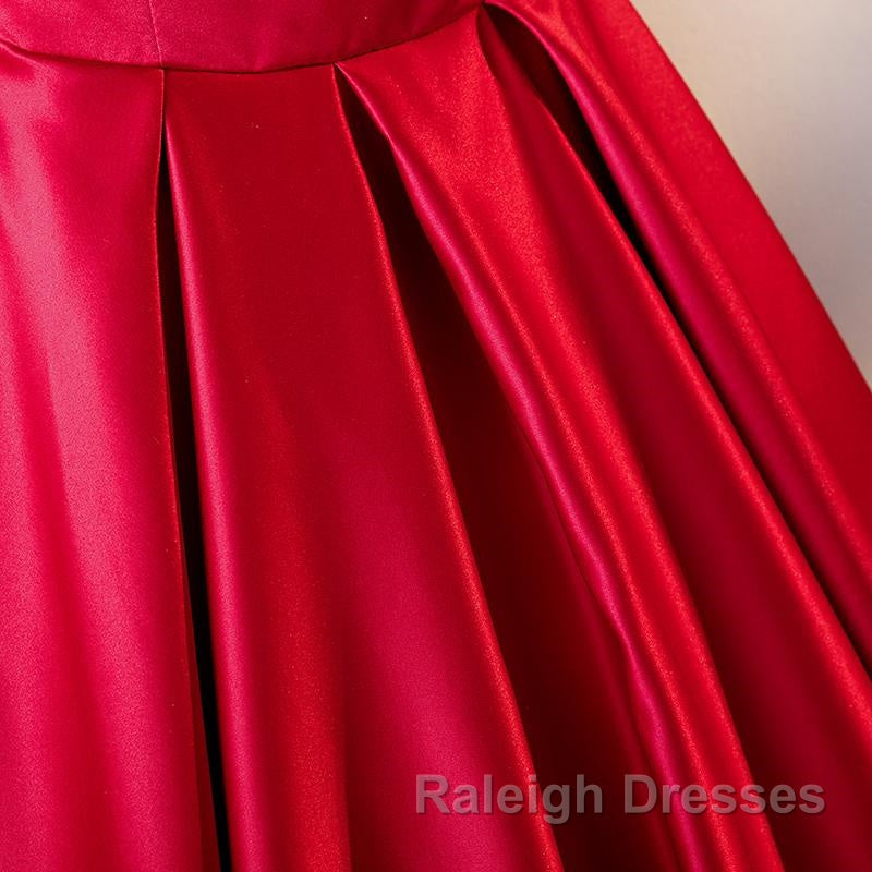 Red Tea Length Prom Dress Red Tea Length Prom Bridesmaid Dress