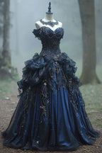 Retro Ball Gowns Sweetheart Long Prom Dresses Off Shoulder Prom Dress