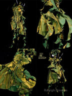 Retro High Low Irregular Spaghetti Straps Green Short Birthday Dresses Birthday Outfits With Train