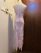 Retro Light Purple Irregular Strap Chiffon Formal Prom Dress