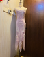 Retro Light Purple Irregular Strap Chiffon Formal Prom Dress