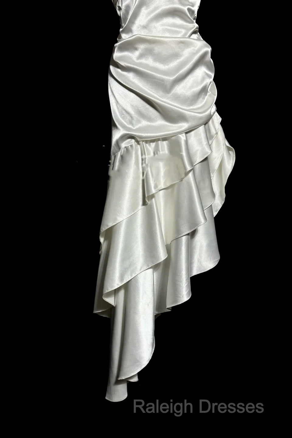 Retro Mermaid Halter Satin High Low Evening Dress Prom Dresses