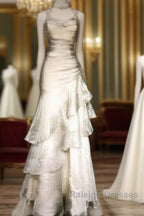 Retro Mermaid Long Prom Dresses New Long Evening Gowns