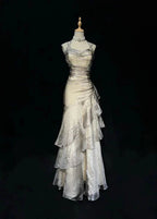 Retro Mermaid Prom Dress Long New Long Prom Gown