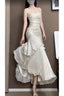 Retro Mermaid Spaghetti Straps Ankle Length Prom Dress Birthday Outfits With Ruffles