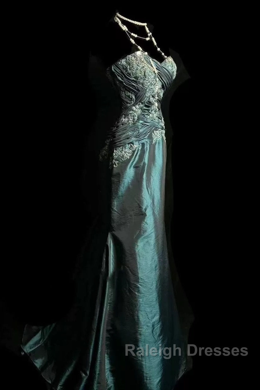 Retro Mermaid Sweetheart Taffeta Long Evening Dress Prom Dresses Secondary image