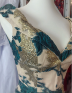 Retro Mermaid V-Neck Jacquard Embroidered Long Formal Prom Dress