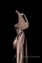 Retro Mermaid V Neckline Chiffon Brown Evening Dress Prom Dresses