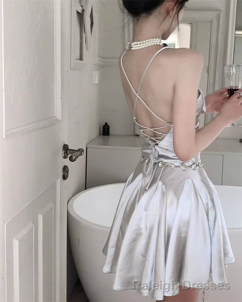 Retro Mini Dress for Women Sleeveless Sexy Party Dress Homecoming Dress Secondary image