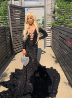 Princess Black Girl Prom Dresses Long Mermaid Dresses