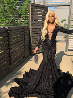 Princess Black Girl Prom Dresses Long Mermaid Dresses