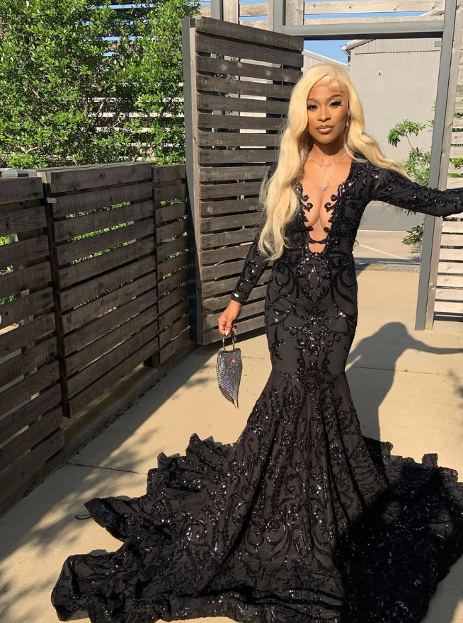 Princess Black Girl Prom Dresses Long Mermaid Dresses