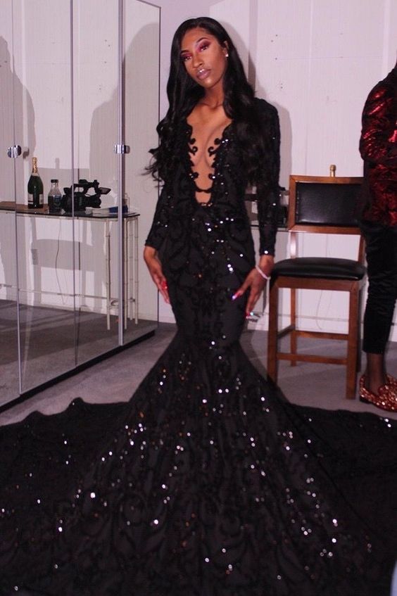 Princess Black Girl Prom Dresses Long Mermaid Dresses Main image