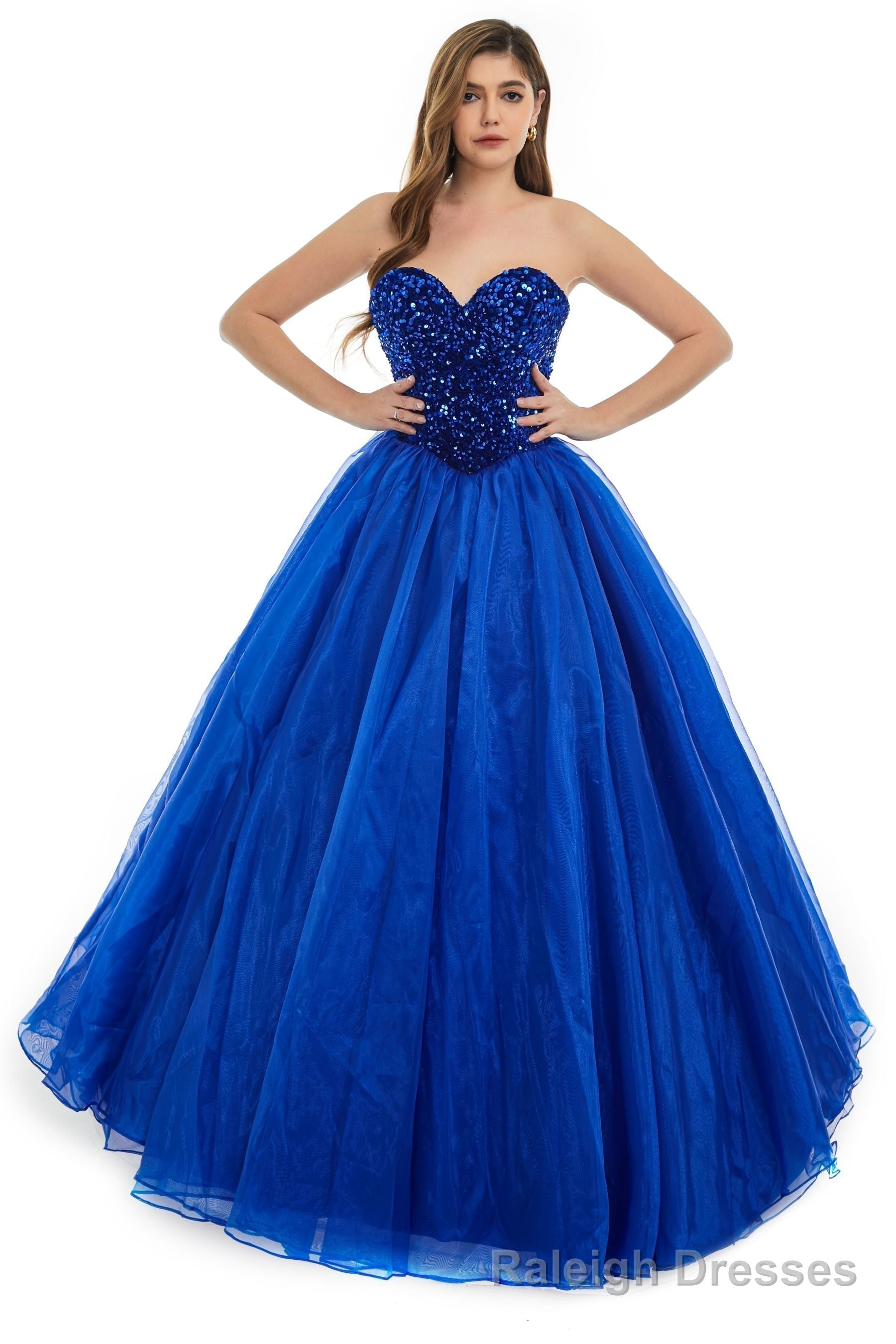 Grap Tulle Sequins Sweetheart Prom Dresses Spaghetti Straps Prom Quinceanera Dresses