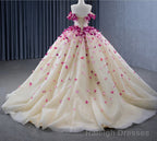 Romantic Heart  Off-the-Shoulder Tulle Quinceaera Dress