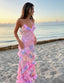 Romantic Spaghetti Straps V Neck Prom Dresses Charming Prom Dresses