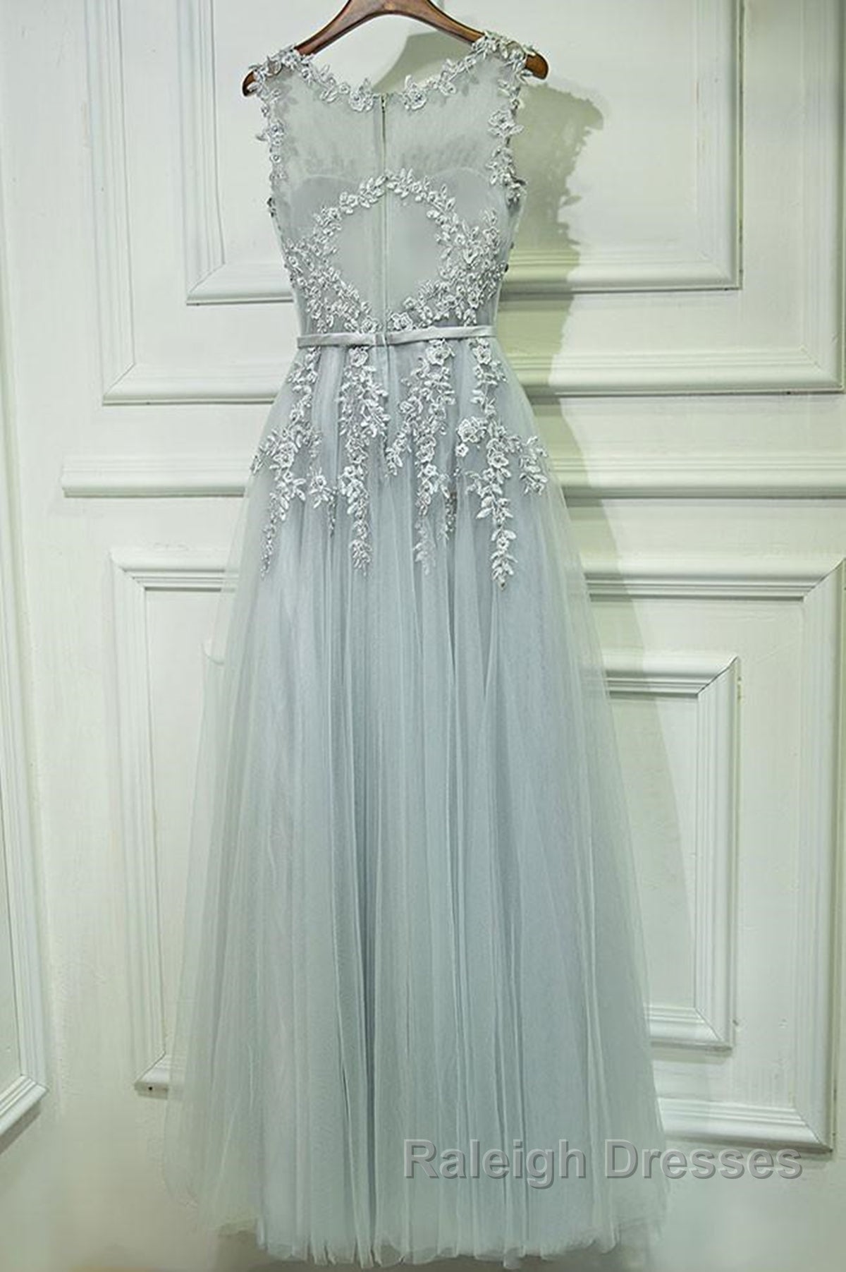 Round Neck Lace Prom Dresses, Lace Formal Evening Dresses Secondary image