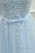 Round Neck Short Blue Lace Prom Dress Short Blue Lace Homecoming Graduation Dress
