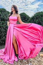 Royal Blue Halter Backless A Line Prom Dress