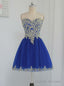 Royal Blue Homecoming Dresses A Line Sweetheart Short