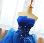 Royal Blue Knee Length Prom Dress with Applique, Short Prom Dress
