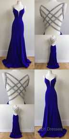 Royal Blue Prom Dress For Teens, Prom Dresses, Graduation School Party Gown