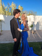 Royal Blue Prom Dress Long Prom Dress With Slit