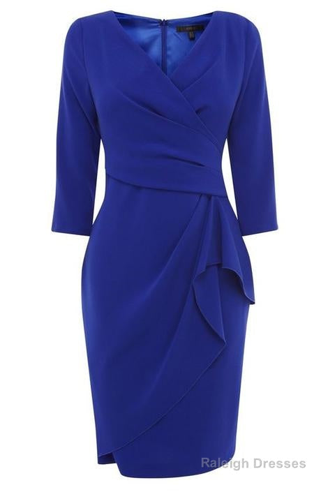 Royal Blue Satin Homecoming Dress Main image