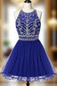 Royal Bule Tulle Homecoming Dresses  Short Prom Gowns