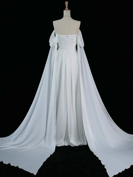 Royal Purple A-Line Off Shoulder Satin Prom Dresses Long Prom Dresses
