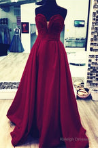 Ruched Sweetheart Long Taffeta Floor Length Prom Dress