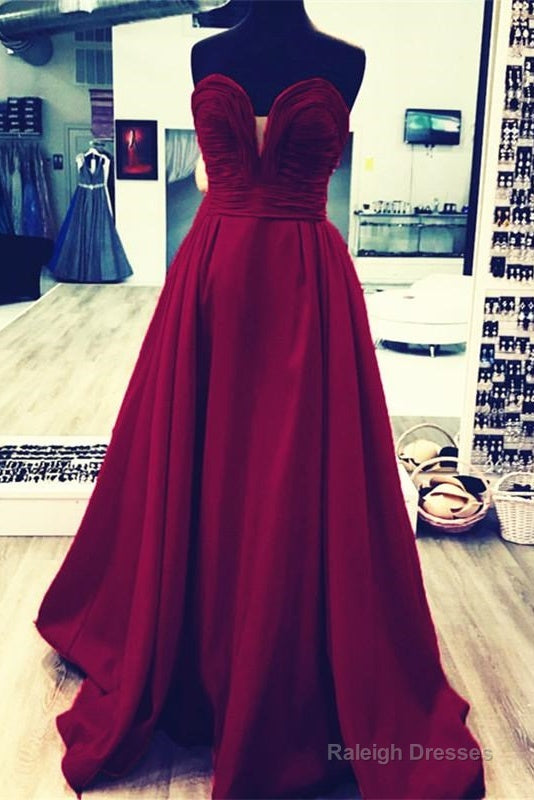 Ruched Sweetheart Long Taffeta Floor Length Prom Dress