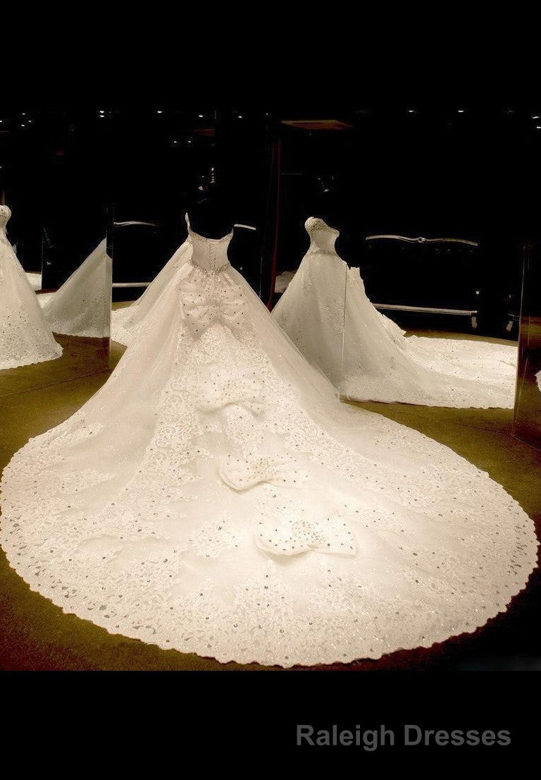 Tulle Chapel Train Ball Dresses