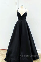 Satin Empire Prom Dresses Lace Up Back