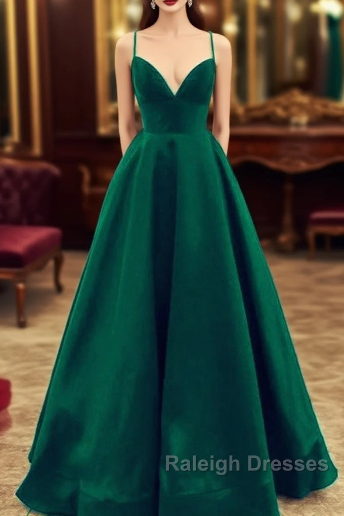 Satin Empire Prom Dresses Lace Up Back Main image