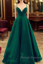 Satin Empire Prom Dresses Lace Up Back