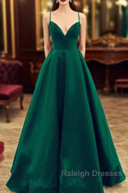 Satin Empire Prom Dress Lace Up Back